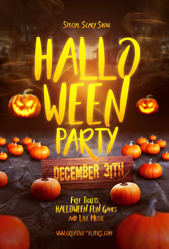 Spooktacular Halloween Party flyer