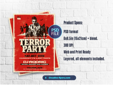 Terror Party Flyer-3 Terror Party poster
