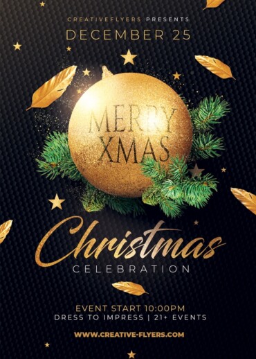 Black and Golden Christmas Flyer