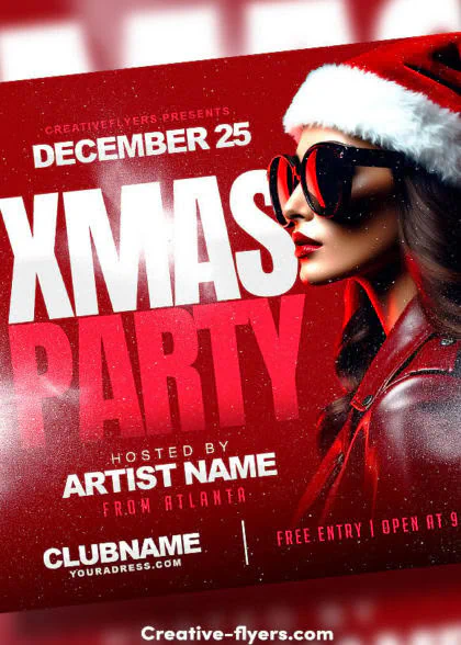 chrismaas flyer template