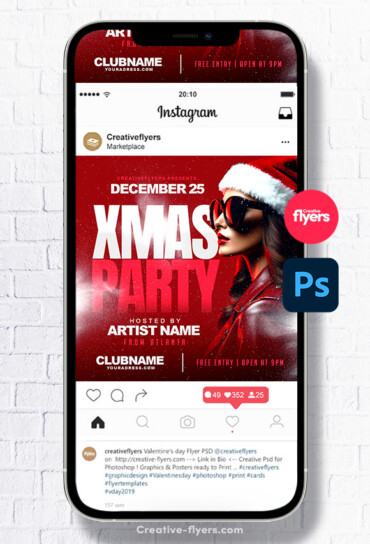 Xmas Party Flyer Design (4) chrristmas flyer design