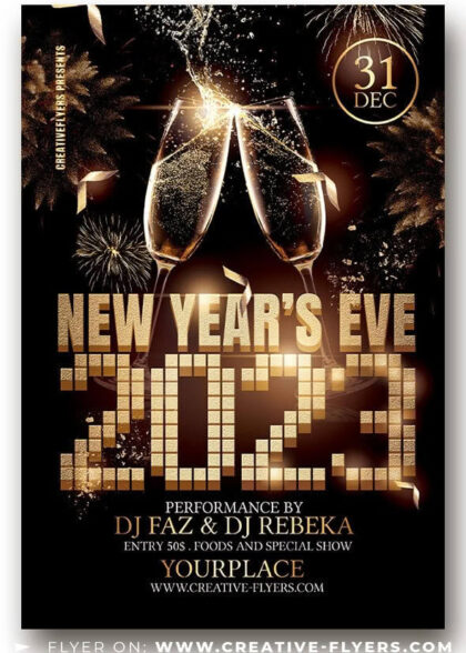 New Year's Eve Flyer PSD