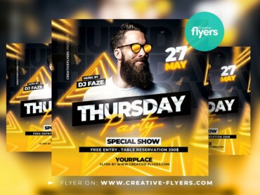 rherhr Night Club Party Flyer