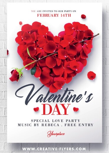 Valentine's Day Flyer PSD