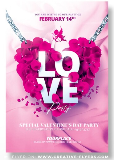Love Party Flyer PSD