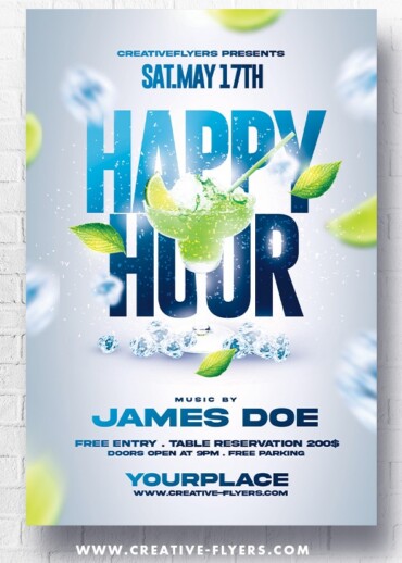 Happy Hour Flyer PSD