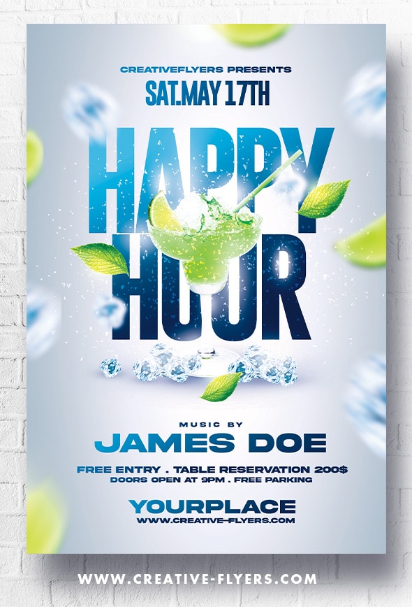 Happy Hour Flyer PSD