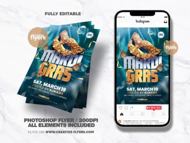 Mardi Gras Flyer Design v2 (3) Mardi Gras Flyer Design