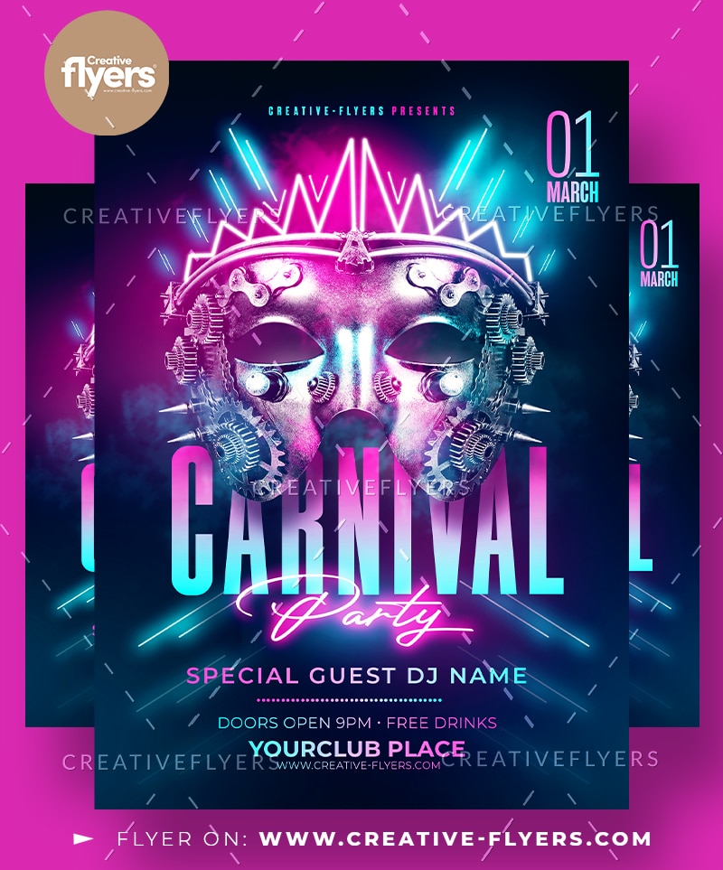 Perfect-Carnival-Party-Flyer-PSD Carnival Party Flyer PSD