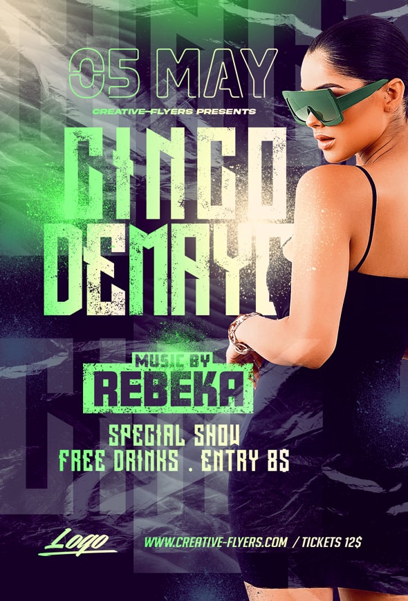 Cinco de Mayo Party Flyer PSD