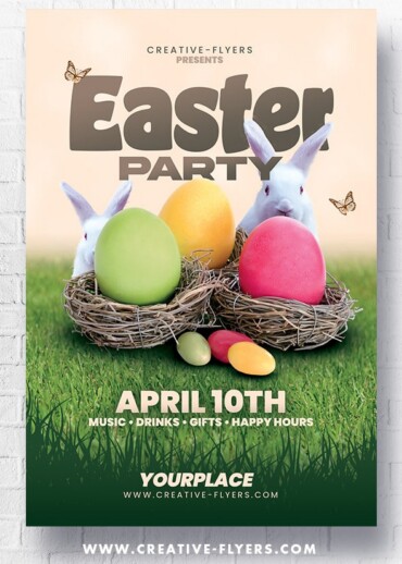 Easter Party Flyer Design