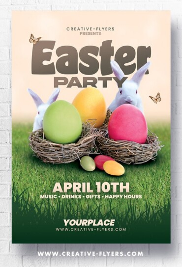 Easter Party Flyer Design