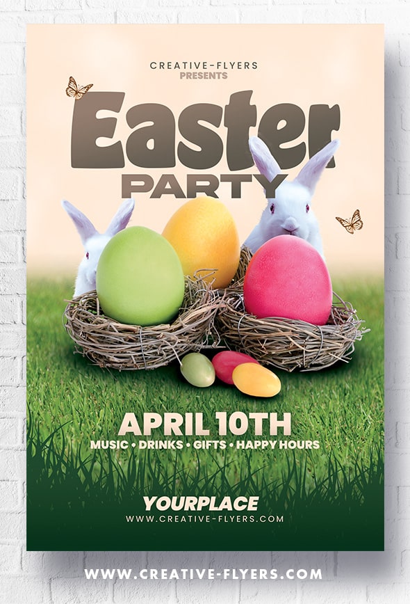 Easter Party Flyer Design