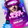 Futuristic easter flyer template