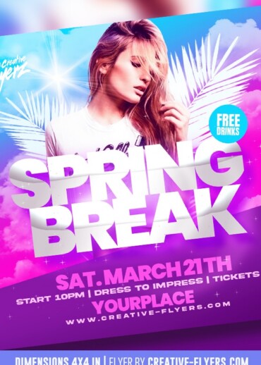 Spring Break Flyer Design