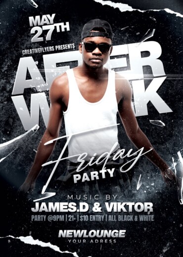 Black and White Hip Hop Flyer