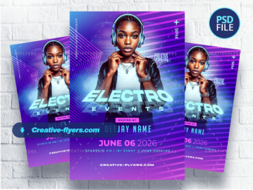 Futuristic Electro Event Flyer (2) Electro Event Flyer