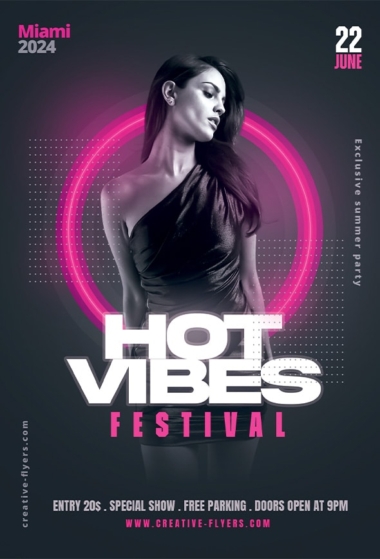 Hot Vibes Party Flyer
