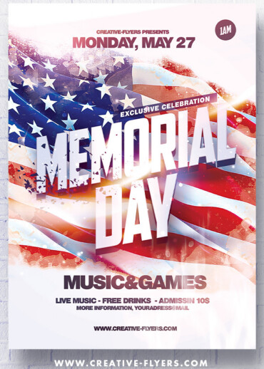 Memorial Day Flyer Template