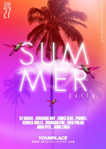 Minimalist Summer Flyer PSD