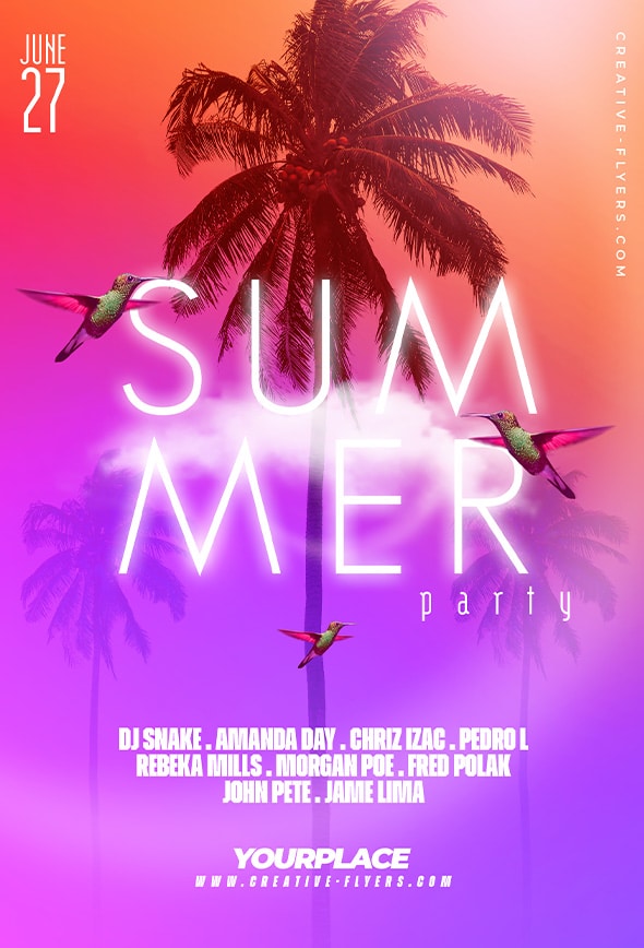 Minimalist Summer Flyer PSD