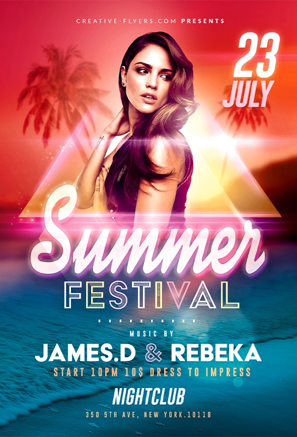 Summer Festival Flyer PSD