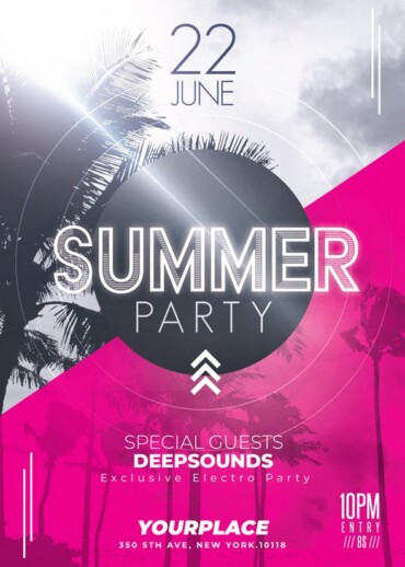 Summer Party Flyer Design