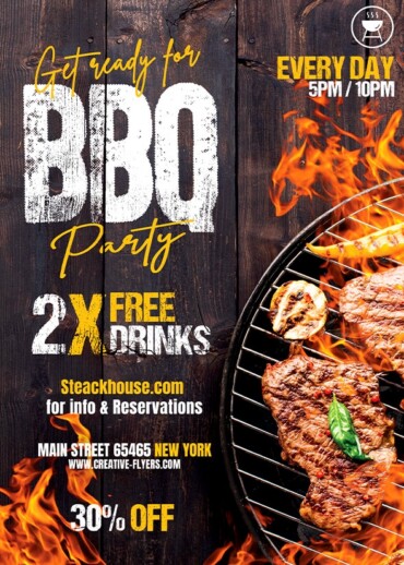 BBQ Party Flyer Design