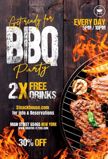 BBQ Party Flyer Design