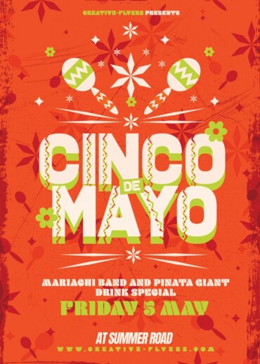 Cinco de Mayo Ticket Photoshop Design
