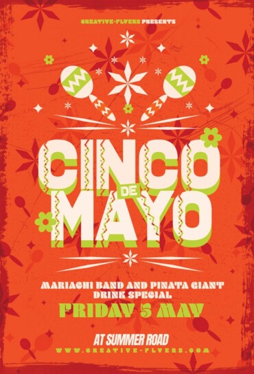 Cinco de Mayo Ticket Photoshop Design