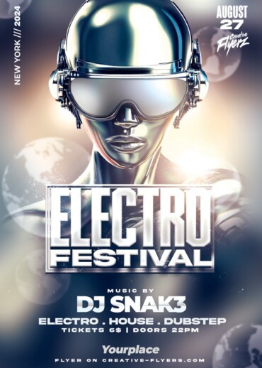 Futuristic Electro Flyer Template