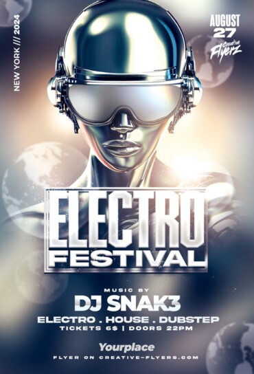 Futuristic Electro Flyer Template
