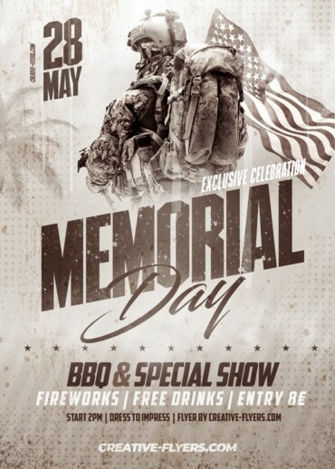 Memorial Day Flyer Design