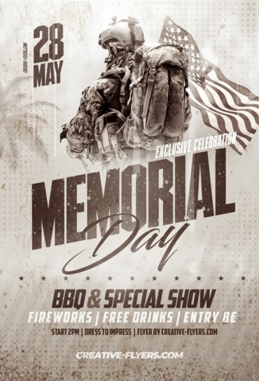 Memorial Day Flyer Design