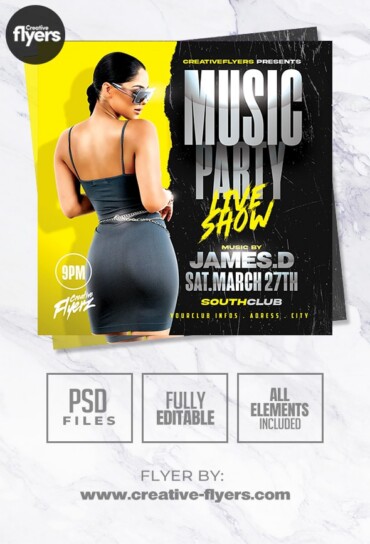 Photoshop Club Party Flyer