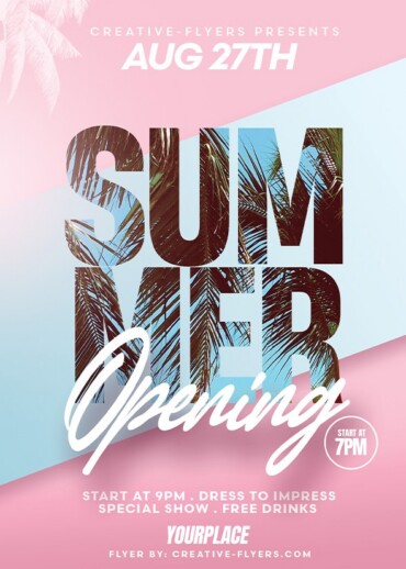 Summer Opening Flyer Design