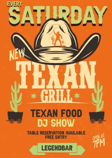 Texan Restaurant Party Flyer