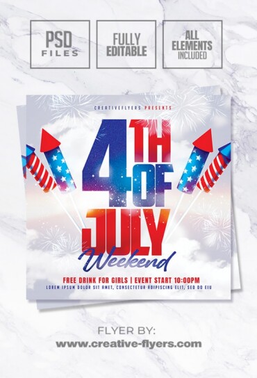 4th July Flyer Design (3) 4th July Flyer Design