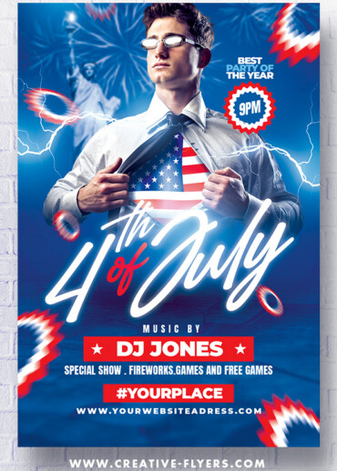 4th of July flyer template