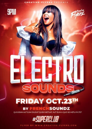 Electro Party Flyer Design