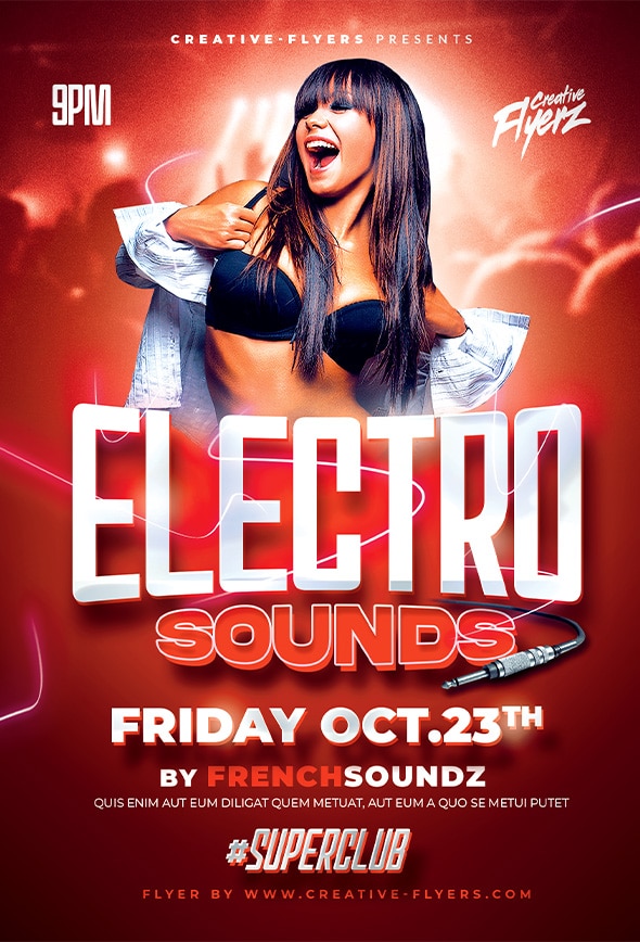 Electro Party Flyer Design