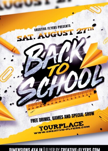 Back To School party flyer