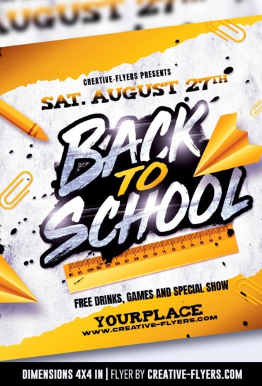 Back To School party flyer