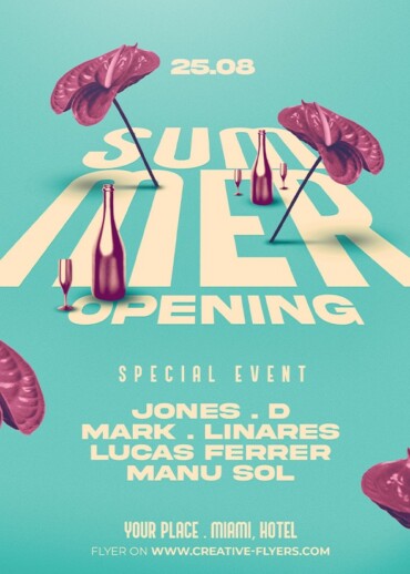 Summer flyer template