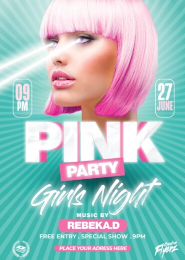 Pink Party Flyer Design