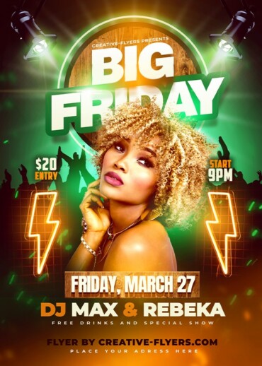 Big Friday Party Flyer PSD