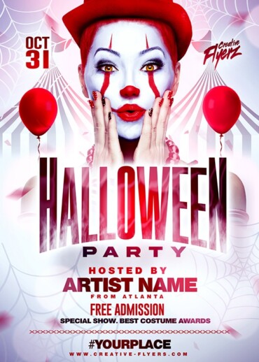 Halloween Circus Party Flyer