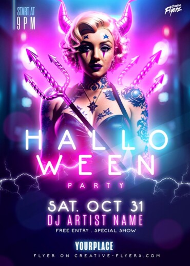 Halloween Night Club Party Poster