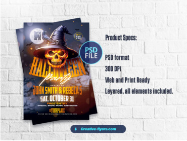 Halloween Party Poster Design-3 Halloween Poster design
